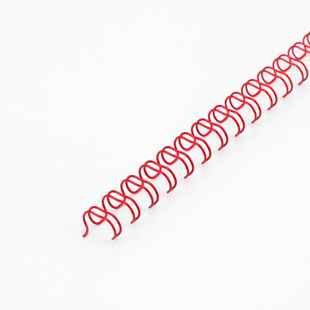 M-Bind Double Wire Bind 3:1 A4 - 5/16"(8mm) X 34 Loops, 100pcs/box, Red